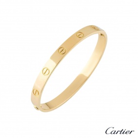 Cartier Yellow Gold Plain Love Bracelet Size 18 B6035518 Cartier Yellow Gold Plain Love Bracelet Size 18 B6035518